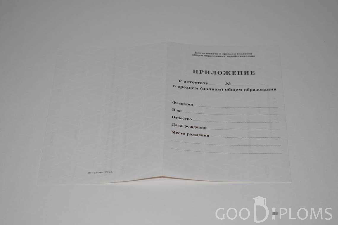 Приложение к Аттестату За 11 Класс период выдачи 1994-2007 -  Балхаш