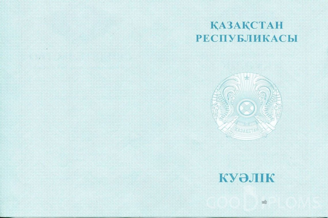 Казахский аттестат за 9 класс - Обратная сторона- Балхаш