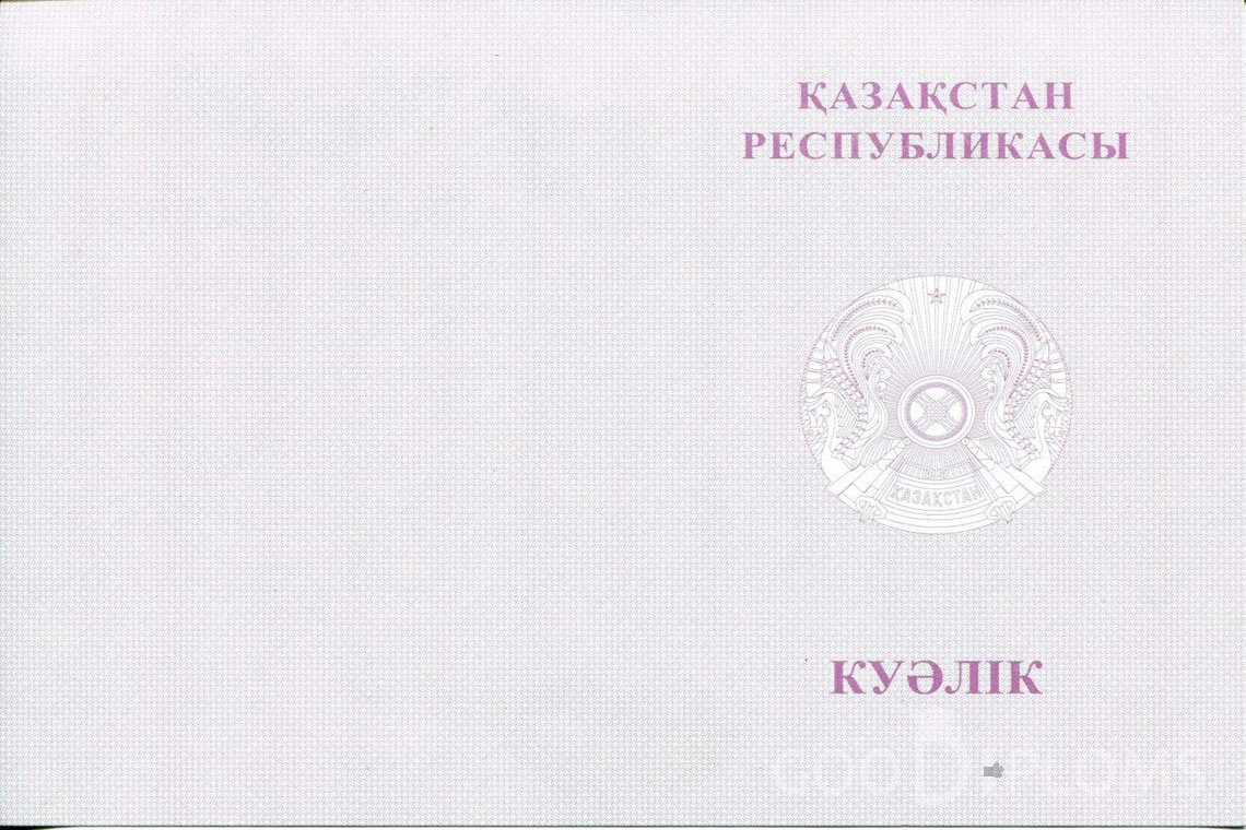 Казахский аттестат за 9 класс с отличием - Обратная сторона- Балхаш