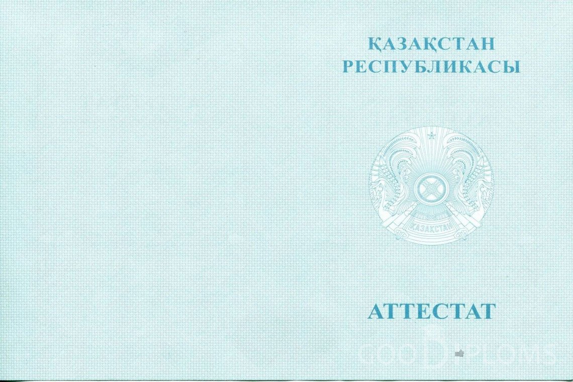 Казахский аттестат за 11 класс - Обратная сторона- Балхаш